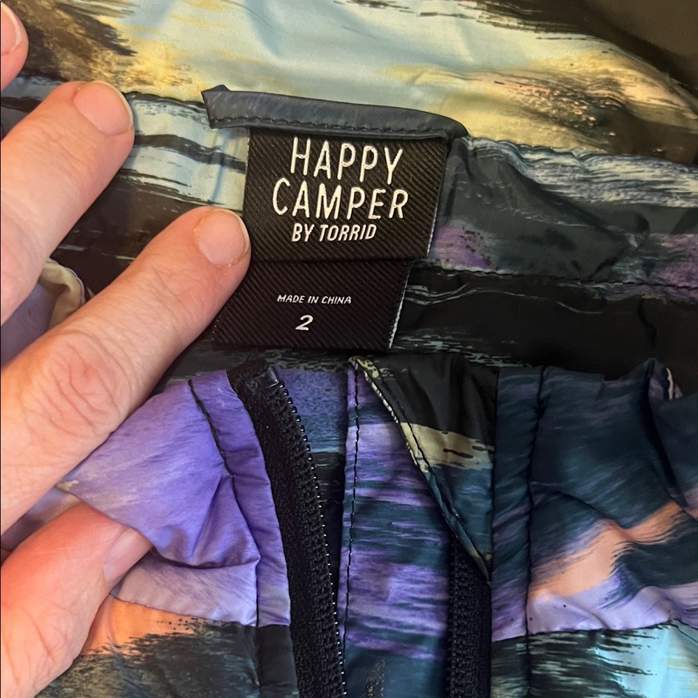 Happy Camper by TORRID Abstract Multicolor Windbreaker Jacket plus size  2X - Picture 4 of 14